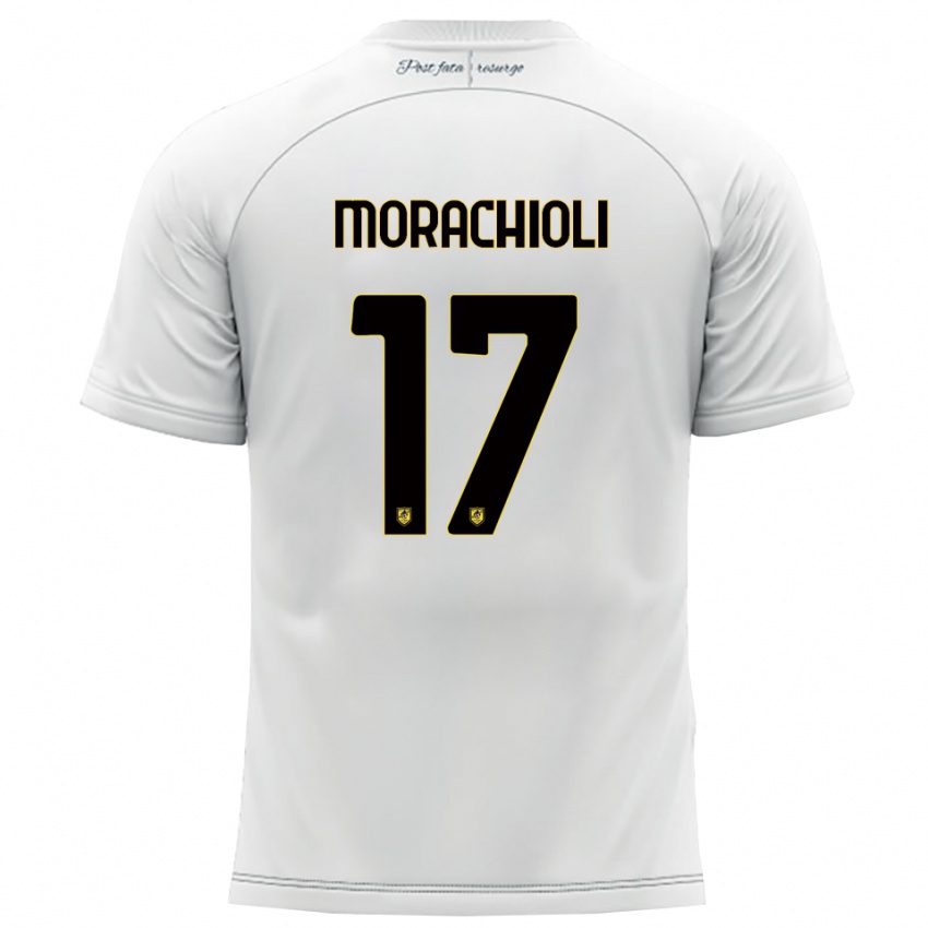 נשים Gregorio Morachioli #17 לבן צהוב הרחק ג'רזי 2025/26 חולצה קצרה