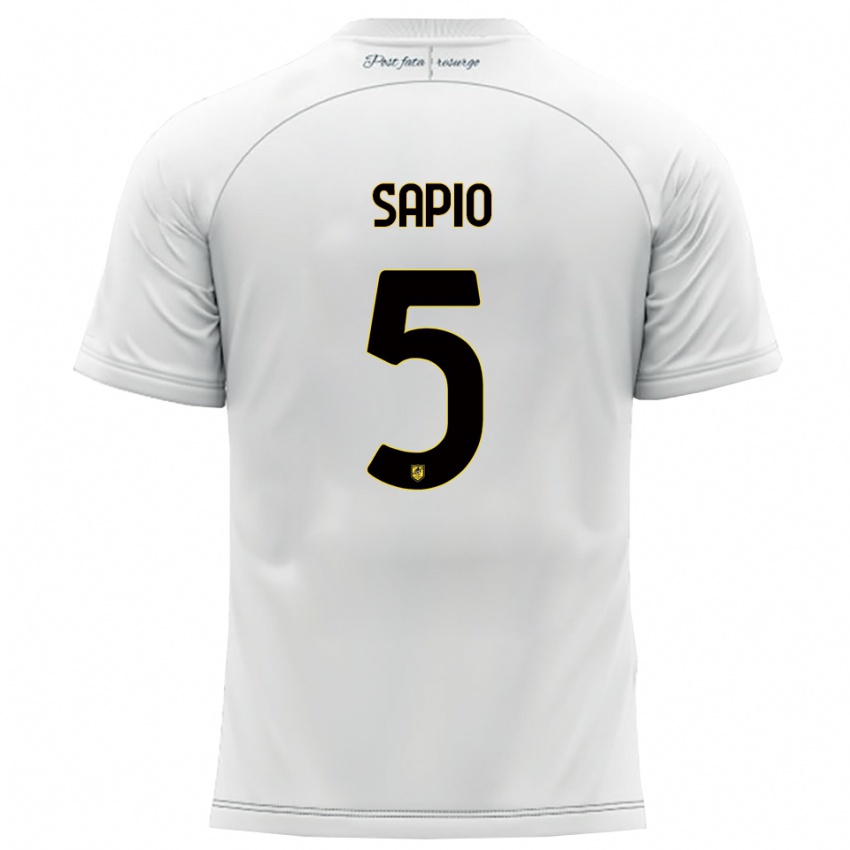 נשים ג׳קופו סאפיו #5 לבן צהוב הרחק ג'רזי 2025/26 חולצה קצרה