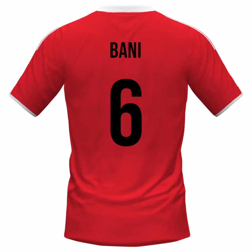 נשים כריסטיאנו באני #6 אדום לבן הרחק ג'רזי 2025/26 חולצה קצרה
