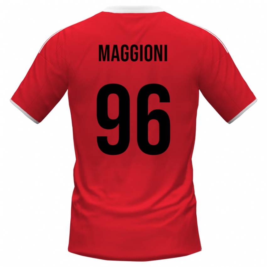 נשים טומאסו מאגיוני #96 אדום לבן הרחק ג'רזי 2025/26 חולצה קצרה
