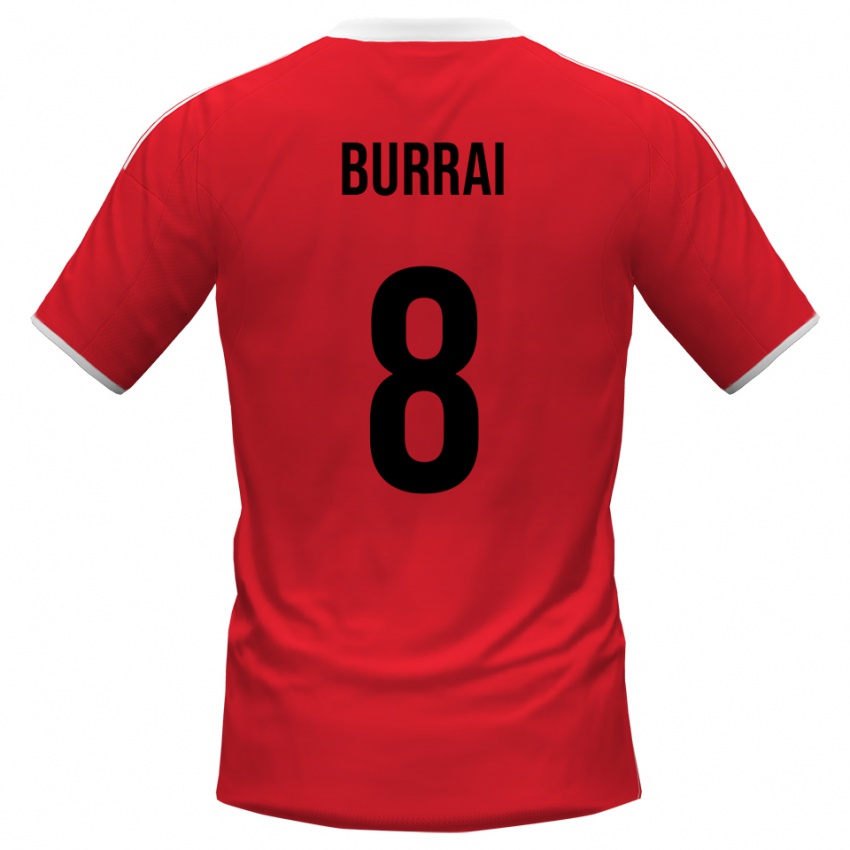 נשים Salvatore Burrai #8 אדום לבן הרחק ג'רזי 2025/26 חולצה קצרה