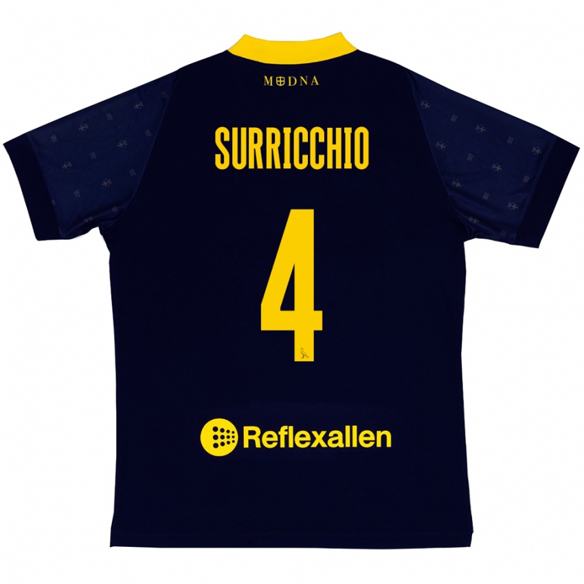 נשים יאקופו סוריקיו #4 כחול נייבי צהוב הרחק ג'רזי 2025/26 חולצה קצרה