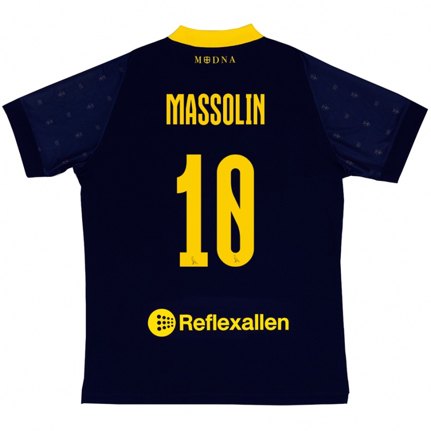 נשים יאניס מסלן #10 כחול נייבי צהוב הרחק ג'רזי 2025/26 חולצה קצרה