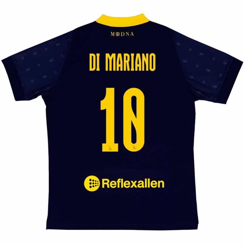 נשים פרנצ'סקו די מריאנו #10 כחול נייבי צהוב הרחק ג'רזי 2025/26 חולצה קצרה