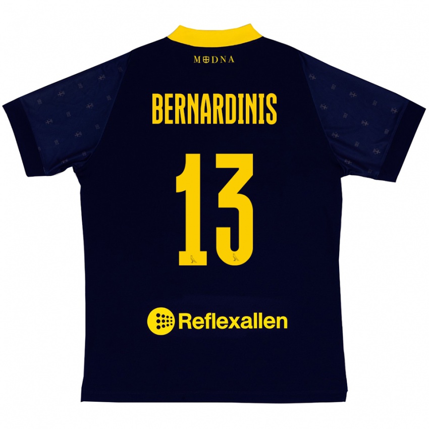 נשים Riccardo Bernardinis #13 כחול נייבי צהוב הרחק ג'רזי 2025/26 חולצה קצרה