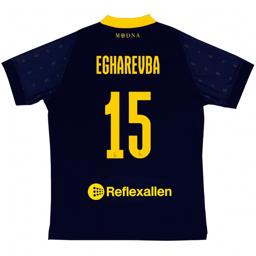 נשים Treasure Egharevba #15 כחול נייבי צהוב הרחק ג'רזי 2025/26 חולצה קצרה