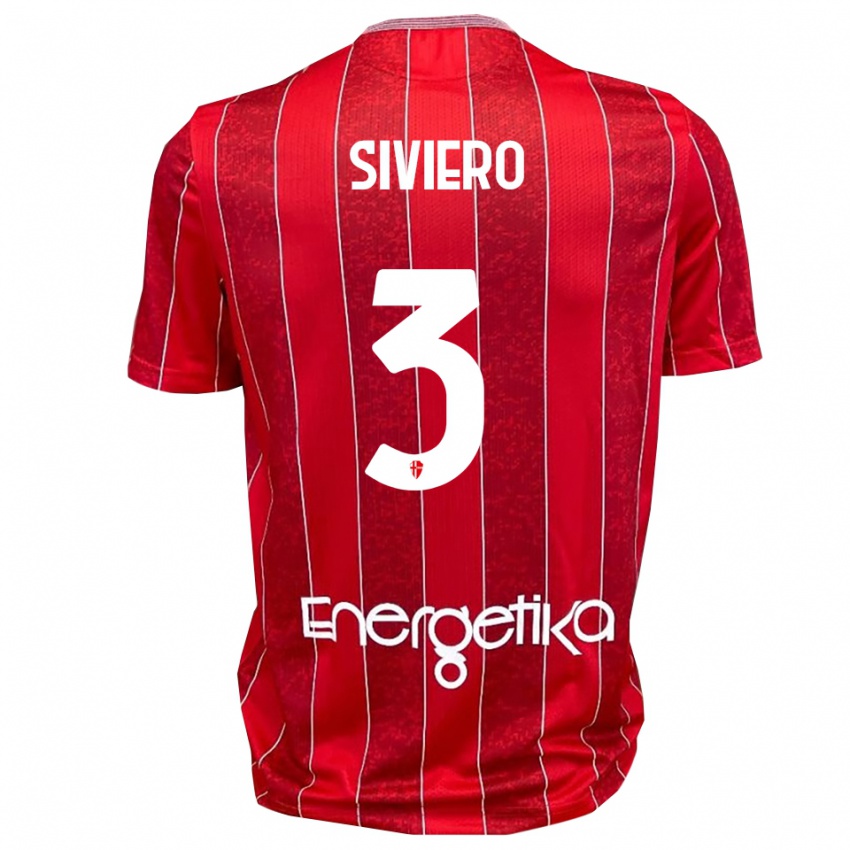 נשים Mattia Siviero #3 אדום לבן הרחק ג'רזי 2025/26 חולצה קצרה