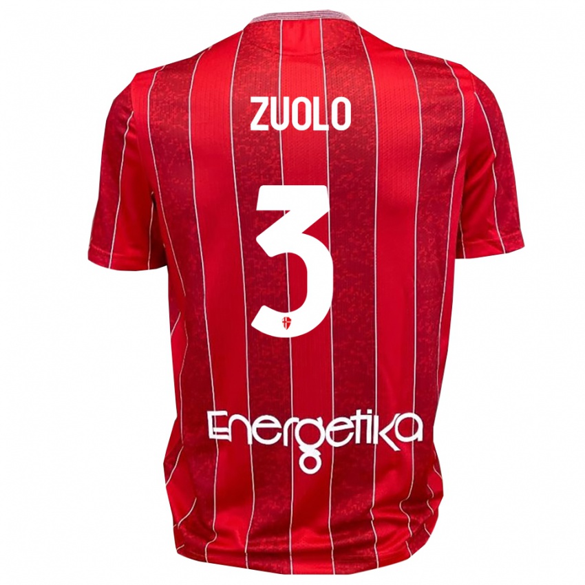 נשים כריסטיאן זואולו #3 אדום לבן הרחק ג'רזי 2025/26 חולצה קצרה
