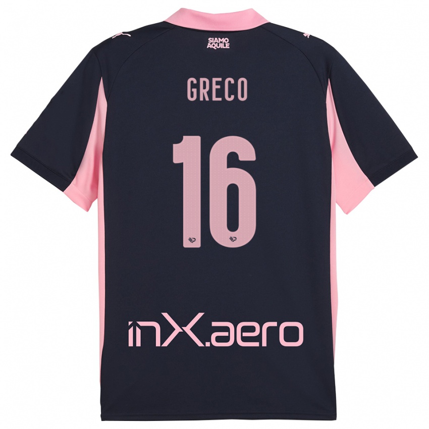 נשים Riccardo Greco #16 כחול נייבי ורוד הרחק ג'רזי 2025/26 חולצה קצרה