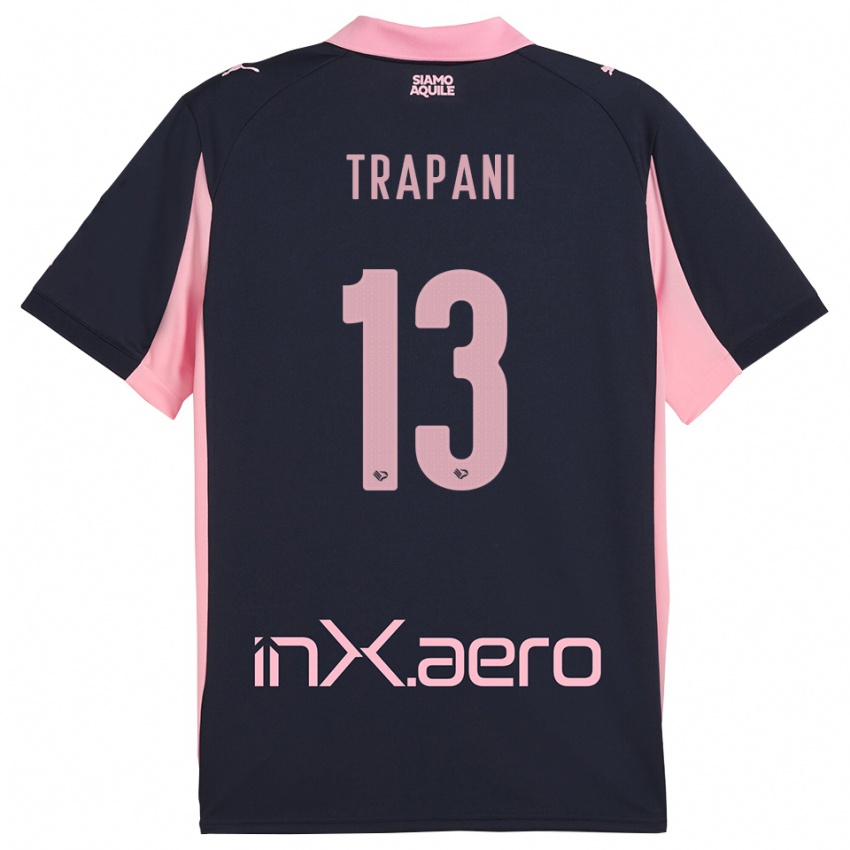 נשים Nicolò Trapani #13 כחול נייבי ורוד הרחק ג'רזי 2025/26 חולצה קצרה