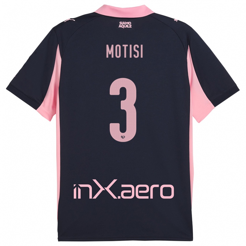 נשים Giuseppe Motisi #3 כחול נייבי ורוד הרחק ג'רזי 2025/26 חולצה קצרה