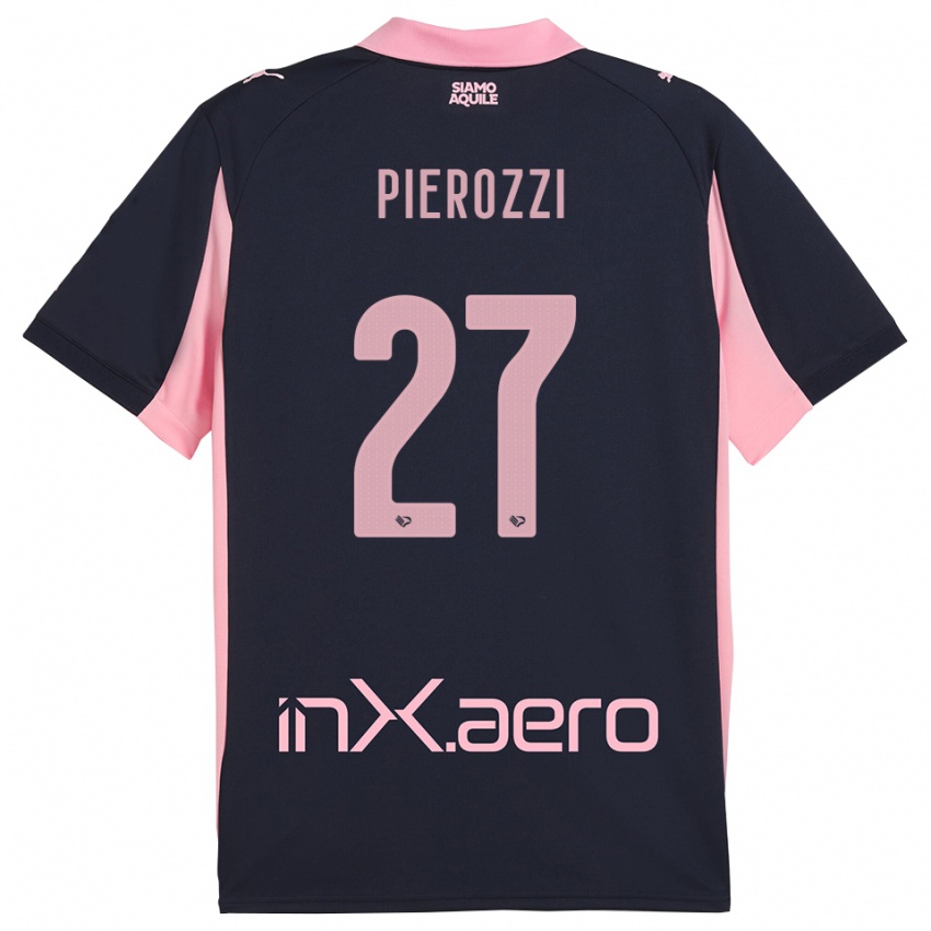 נשים Niccolo Pierozzi #27 כחול נייבי ורוד הרחק ג'רזי 2025/26 חולצה קצרה