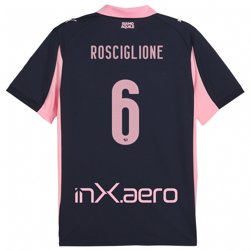 נשים Davide Rosciglione #6 כחול נייבי ורוד הרחק ג'רזי 2025/26 חולצה קצרה