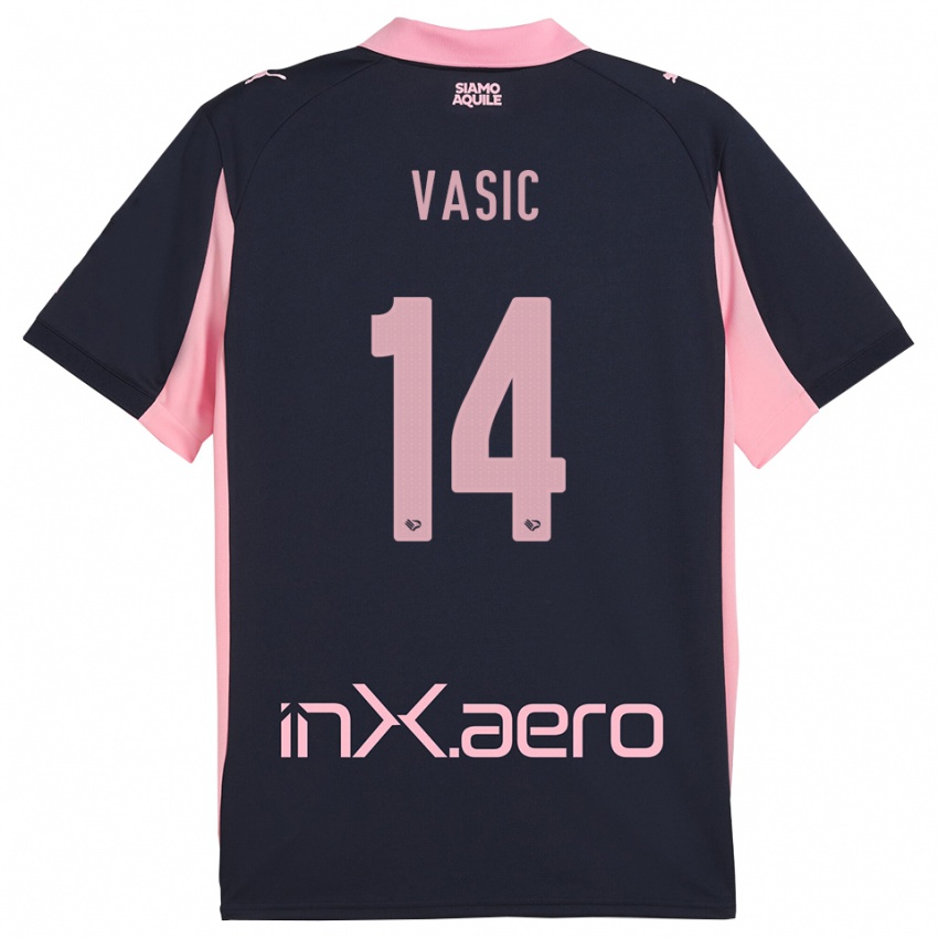 נשים אליוסה ואסיץ׳ #14 כחול נייבי ורוד הרחק ג'רזי 2025/26 חולצה קצרה