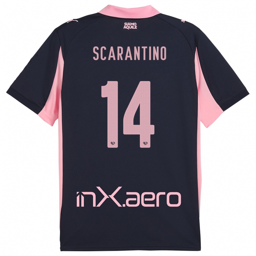 נשים Giorgio Scarantino #14 כחול נייבי ורוד הרחק ג'רזי 2025/26 חולצה קצרה