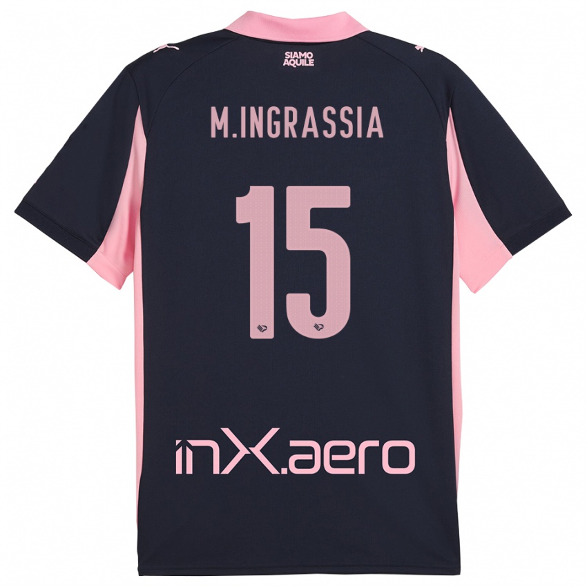 נשים Manuel Ingrassia #15 כחול נייבי ורוד הרחק ג'רזי 2025/26 חולצה קצרה