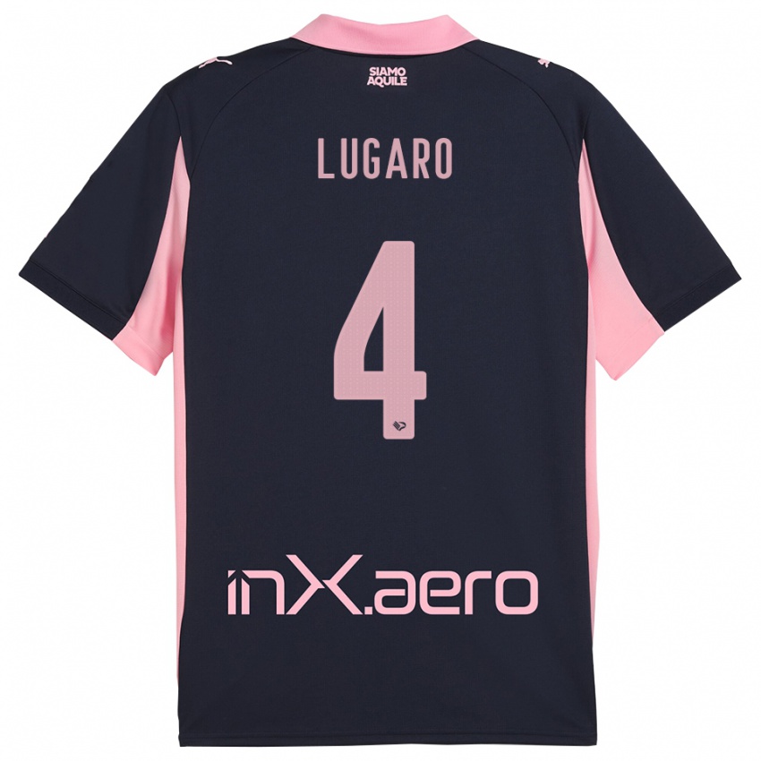 נשים Lorenzo Lugaro #4 כחול נייבי ורוד הרחק ג'רזי 2025/26 חולצה קצרה