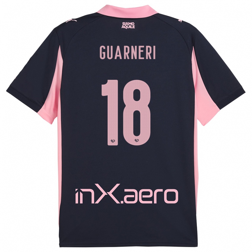 נשים Davide Guarneri #18 כחול נייבי ורוד הרחק ג'רזי 2025/26 חולצה קצרה