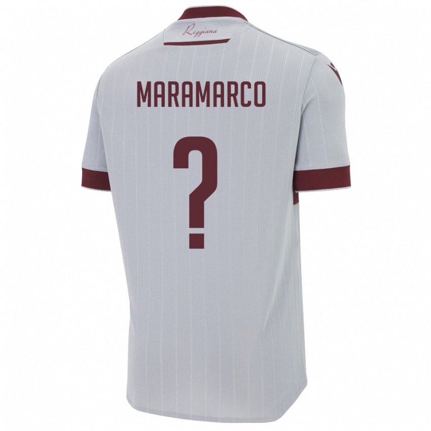 נשים Andrea Maramarco #0 בורגונדי לבן הרחק ג'רזי 2025/26 חולצה קצרה