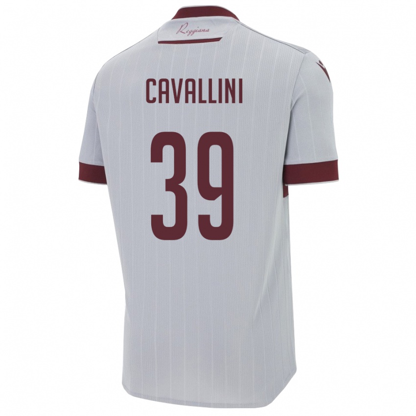 נשים ג׳יאקומו קבאליני #39 בורגונדי לבן הרחק ג'רזי 2025/26 חולצה קצרה