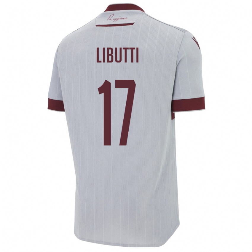 נשים לורנצו ליבוטי #17 בורגונדי לבן הרחק ג'רזי 2025/26 חולצה קצרה
