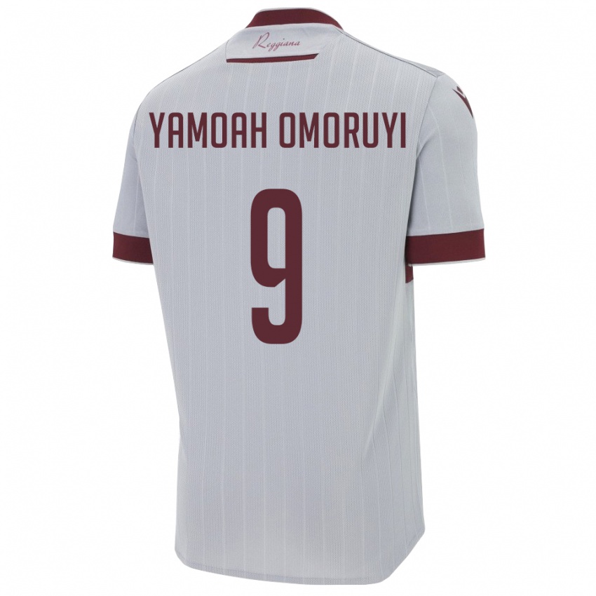נשים ג׳רמיה ימוח אומורוי #9 בורגונדי לבן הרחק ג'רזי 2025/26 חולצה קצרה