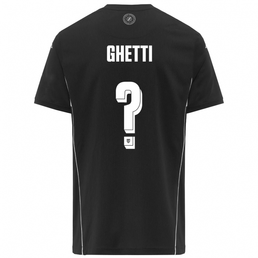 נשים Davide Ghetti #0 שחור לבן הרחק ג'רזי 2025/26 חולצה קצרה