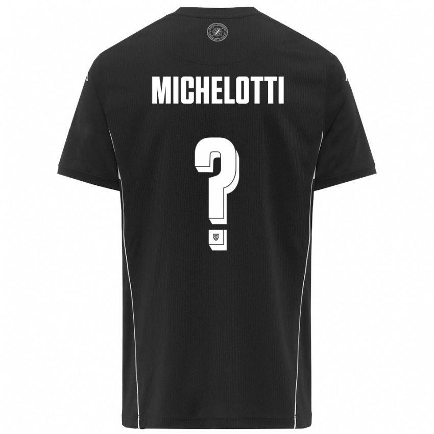 נשים Tommaso Michelotti #0 שחור לבן הרחק ג'רזי 2025/26 חולצה קצרה