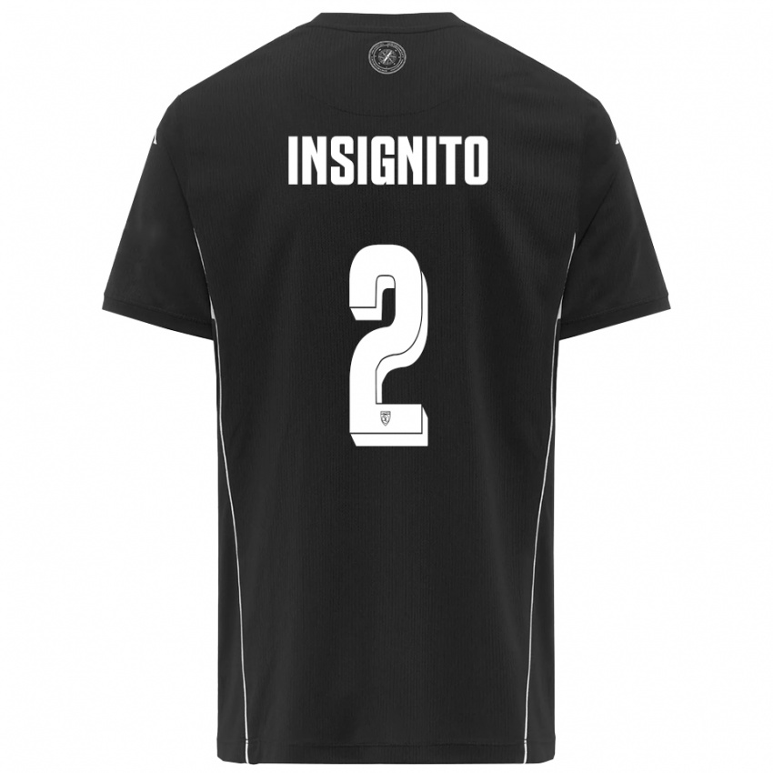 נשים Alessio Insignito #2 שחור לבן הרחק ג'רזי 2025/26 חולצה קצרה