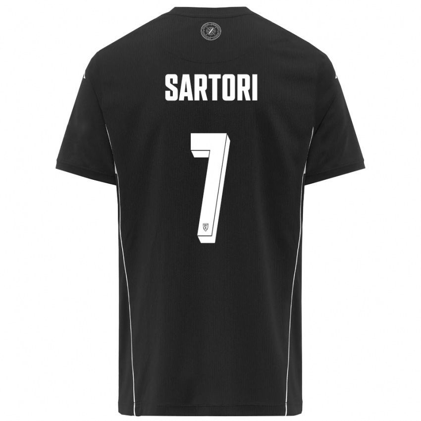 נשים Giovanni Sartori #7 שחור לבן הרחק ג'רזי 2025/26 חולצה קצרה