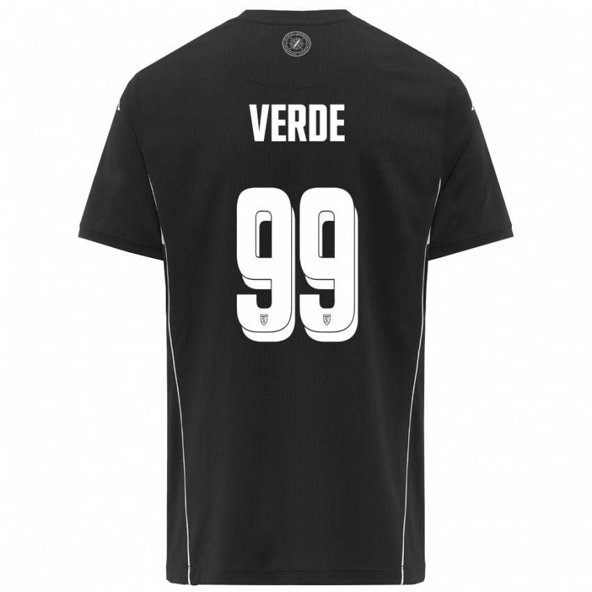 נשים Daniele Verde #99 שחור לבן הרחק ג'רזי 2025/26 חולצה קצרה