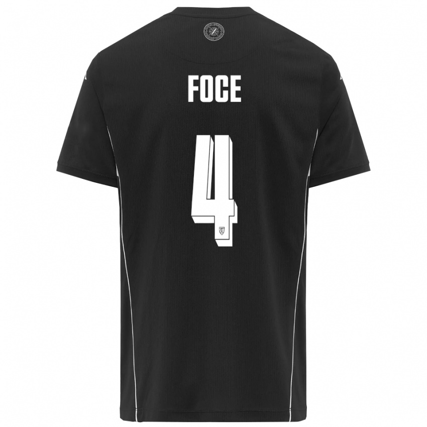 נשים Jacopo Foce #4 שחור לבן הרחק ג'רזי 2025/26 חולצה קצרה