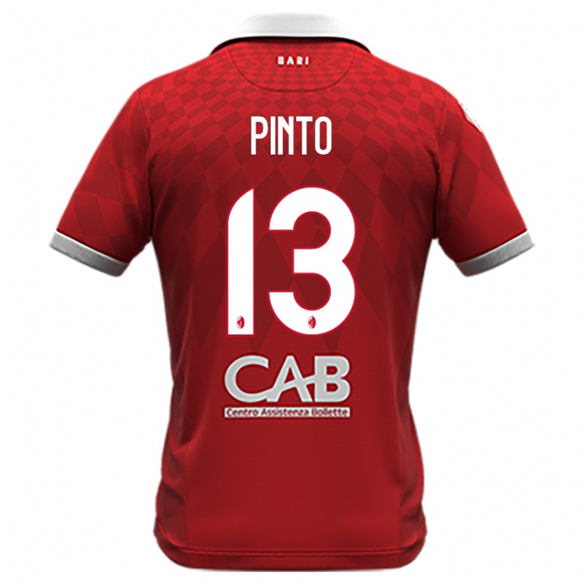 נשים Francesco Pinto #13 אדום לבן הרחק ג'רזי 2025/26 חולצה קצרה