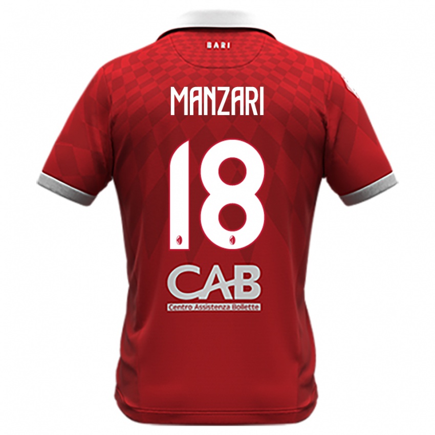 נשים ג'אקומו מנצרי #18 אדום לבן הרחק ג'רזי 2025/26 חולצה קצרה