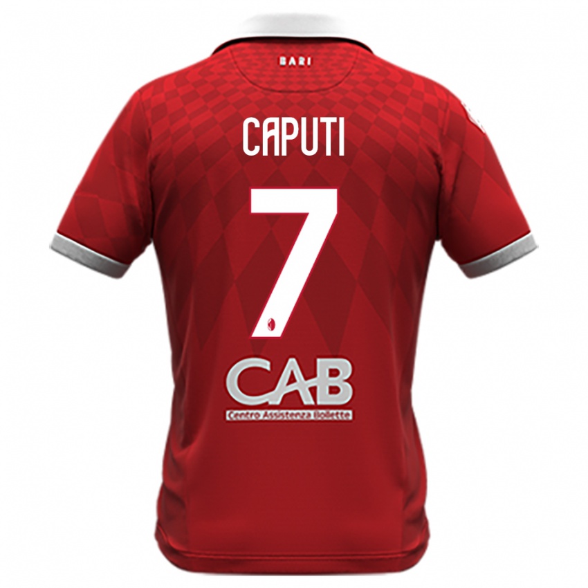 נשים Christian Caputi #7 אדום לבן הרחק ג'רזי 2025/26 חולצה קצרה