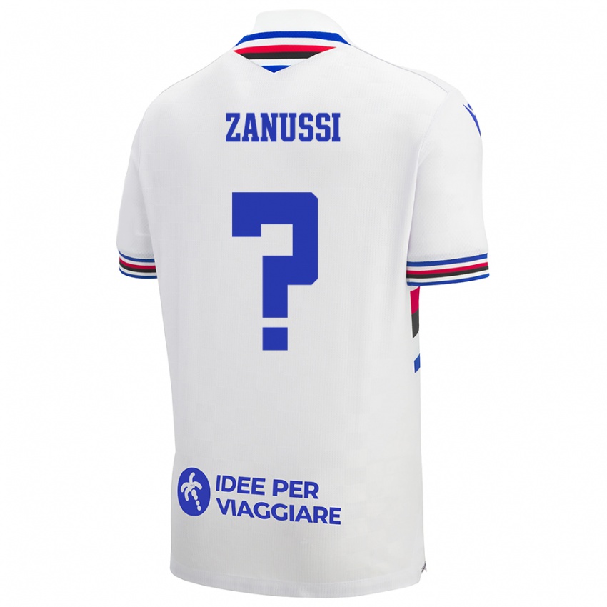 נשים Hashley Zanussi #0 לבן כחול אדום הרחק ג'רזי 2025/26 חולצה קצרה