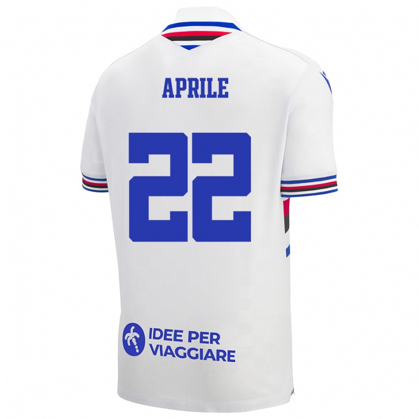 נשים רוברטה אפרילה #22 לבן כחול אדום הרחק ג'רזי 2025/26 חולצה קצרה