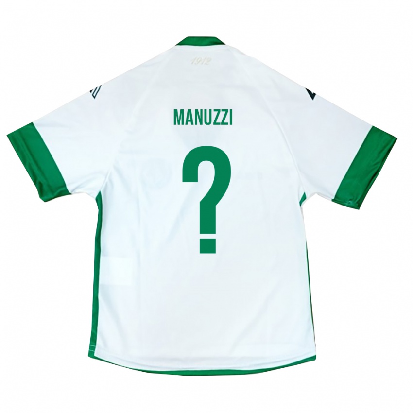 נשים Davide Manuzzi #0 לבן ירוק כחול הרחק ג'רזי 2025/26 חולצה קצרה