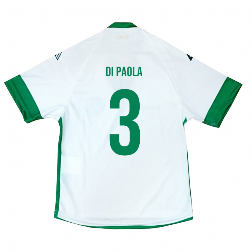 נשים Francesco Di Paola #3 לבן ירוק כחול הרחק ג'רזי 2025/26 חולצה קצרה