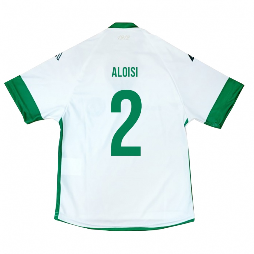 נשים Antonio Aloisi #2 לבן ירוק כחול הרחק ג'רזי 2025/26 חולצה קצרה