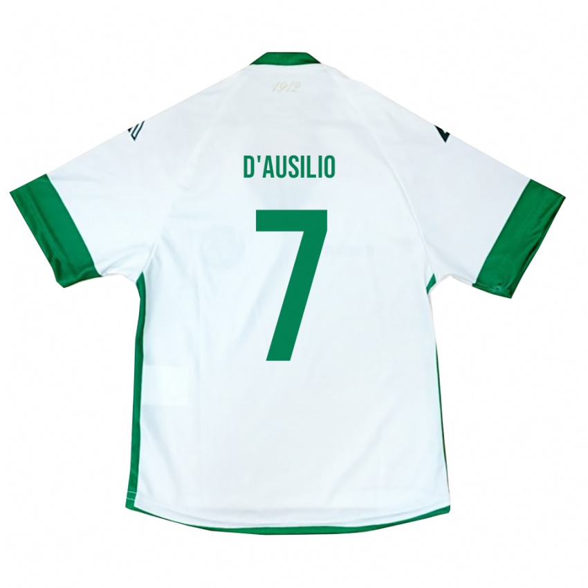 נשים מיקלה ד'אוסיליו #7 לבן ירוק כחול הרחק ג'רזי 2025/26 חולצה קצרה