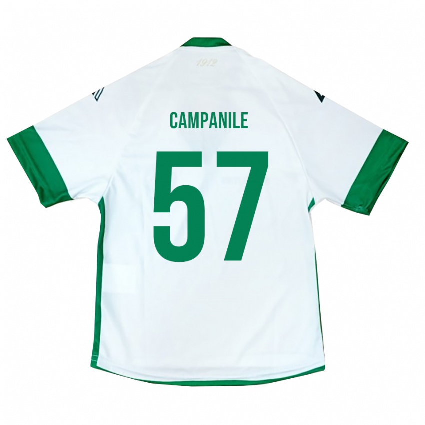 נשים אלסנדרו קמפניל #57 לבן ירוק כחול הרחק ג'רזי 2025/26 חולצה קצרה