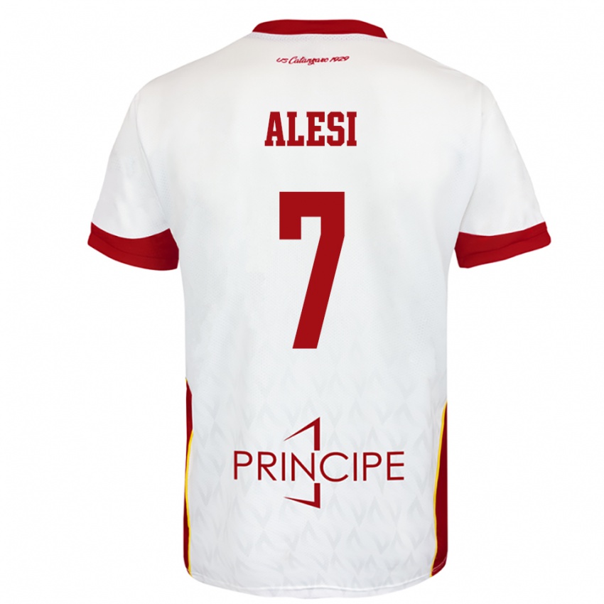 נשים גבריאל אלסי #7 לבן אדום הרחק ג'רזי 2025/26 חולצה קצרה