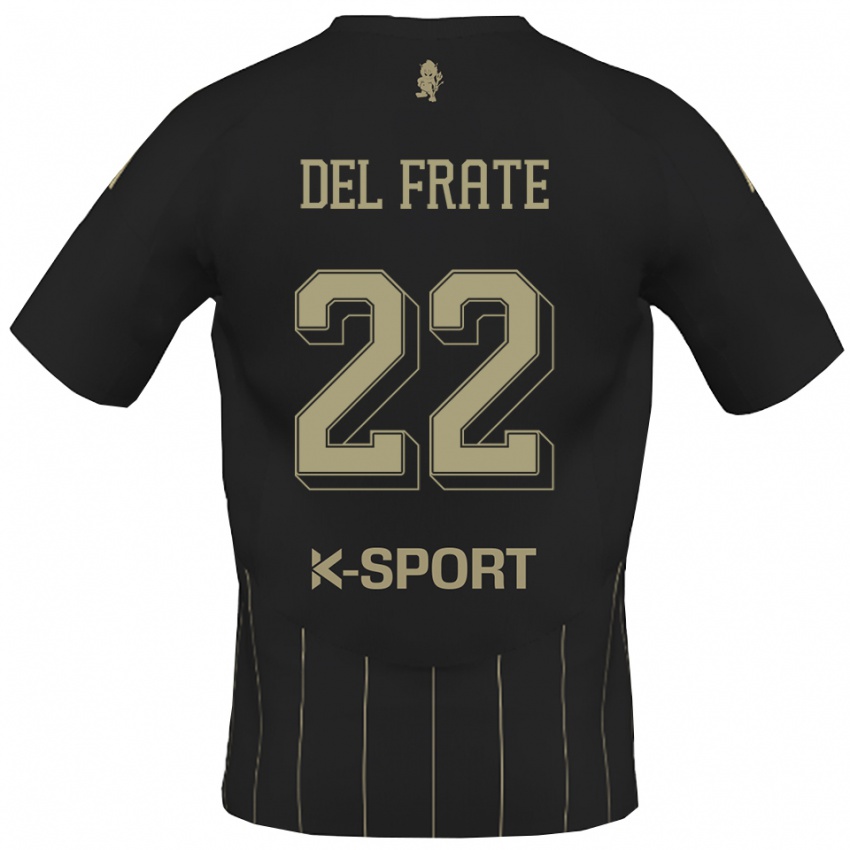 נשים Federico Del Frate #22 אפור לבן הרחק ג'רזי 2025/26 חולצה קצרה