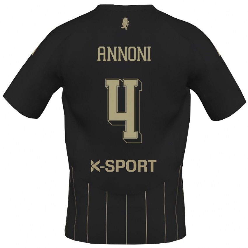 נשים Tommaso Annoni #4 אפור לבן הרחק ג'רזי 2025/26 חולצה קצרה