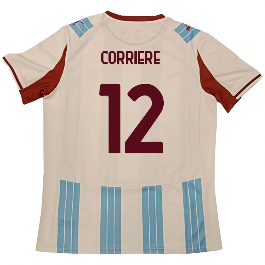 נשים פרנצ׳סקו קורייר #12 תכלת לבן הרחק ג'רזי 2025/26 חולצה קצרה