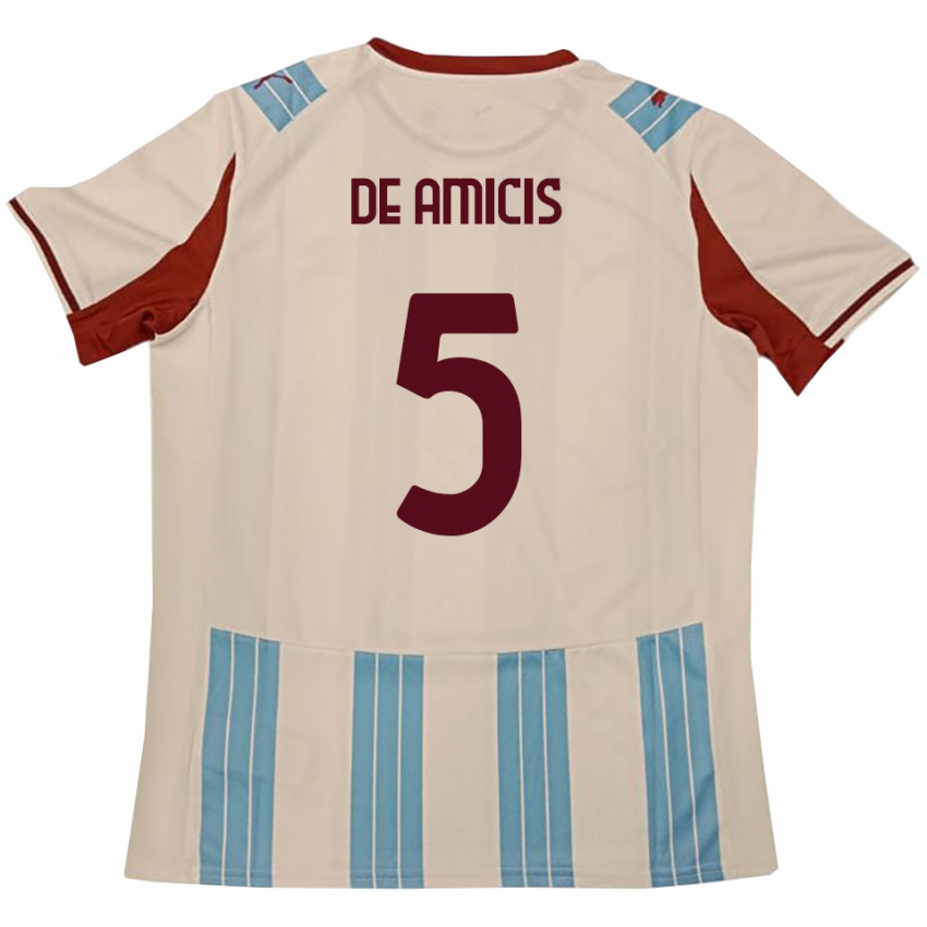 נשים Christian De Amicis #5 תכלת לבן הרחק ג'רזי 2025/26 חולצה קצרה