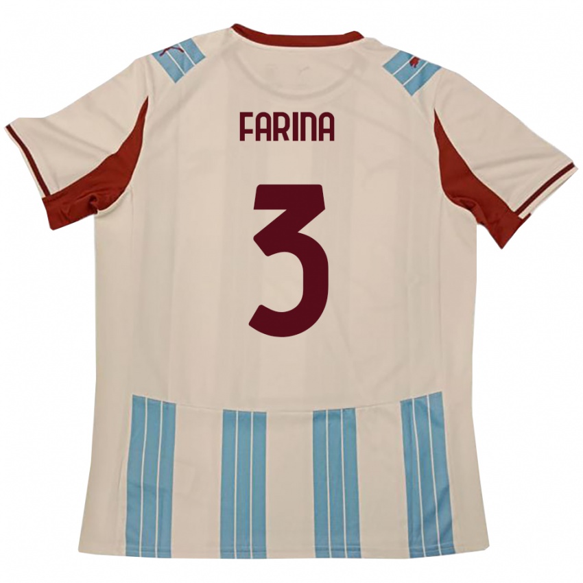 נשים Alfredo Farina #3 תכלת לבן הרחק ג'רזי 2025/26 חולצה קצרה