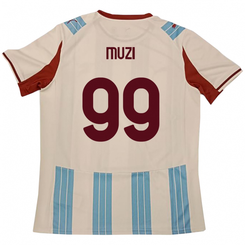 נשים כריסטיאן מוזי #99 תכלת לבן הרחק ג'רזי 2025/26 חולצה קצרה