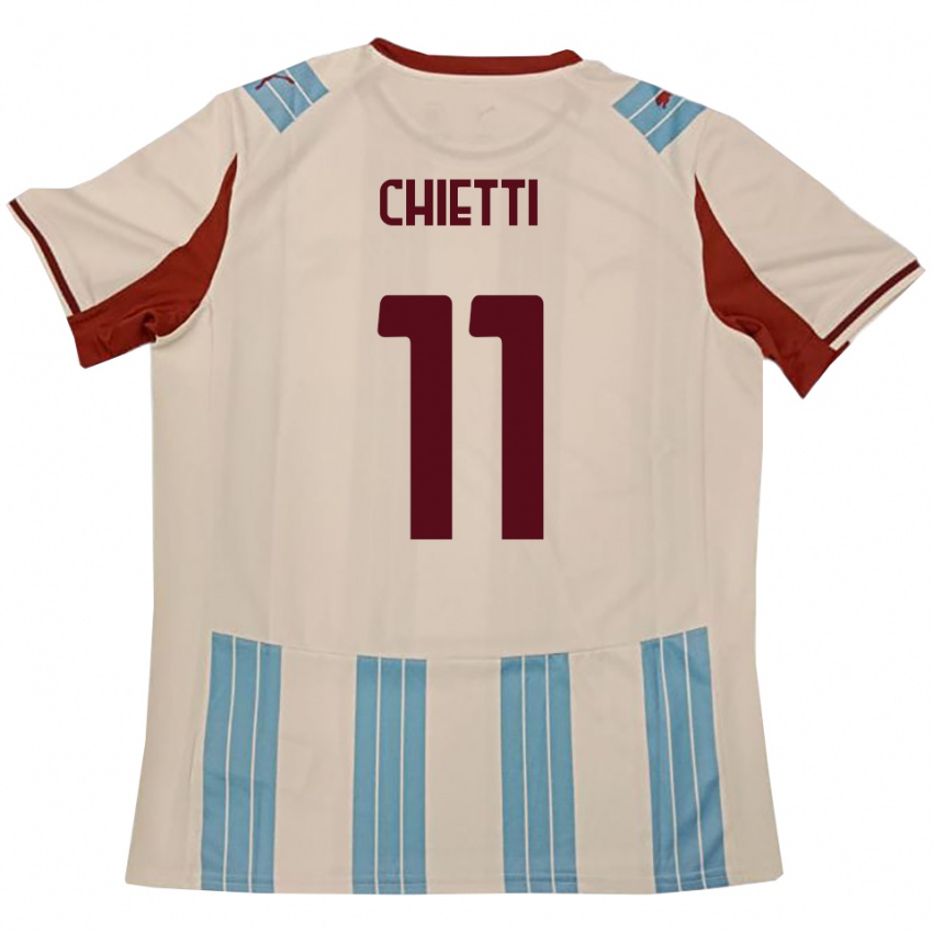 נשים Francesco Chietti #11 תכלת לבן הרחק ג'רזי 2025/26 חולצה קצרה